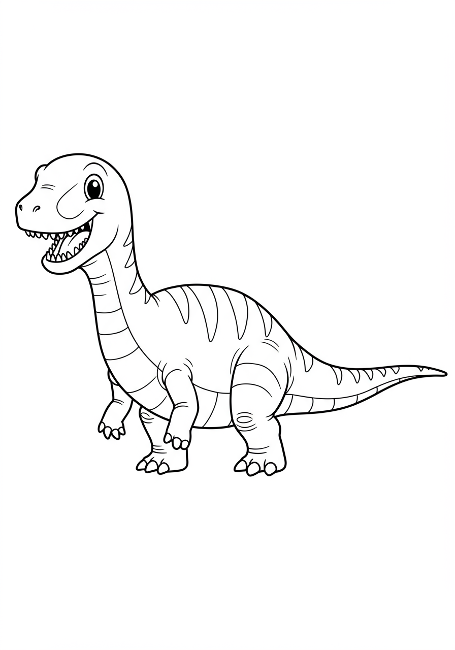 An Allosaurus standing in an aggressive predator stance in a prehistoric forest