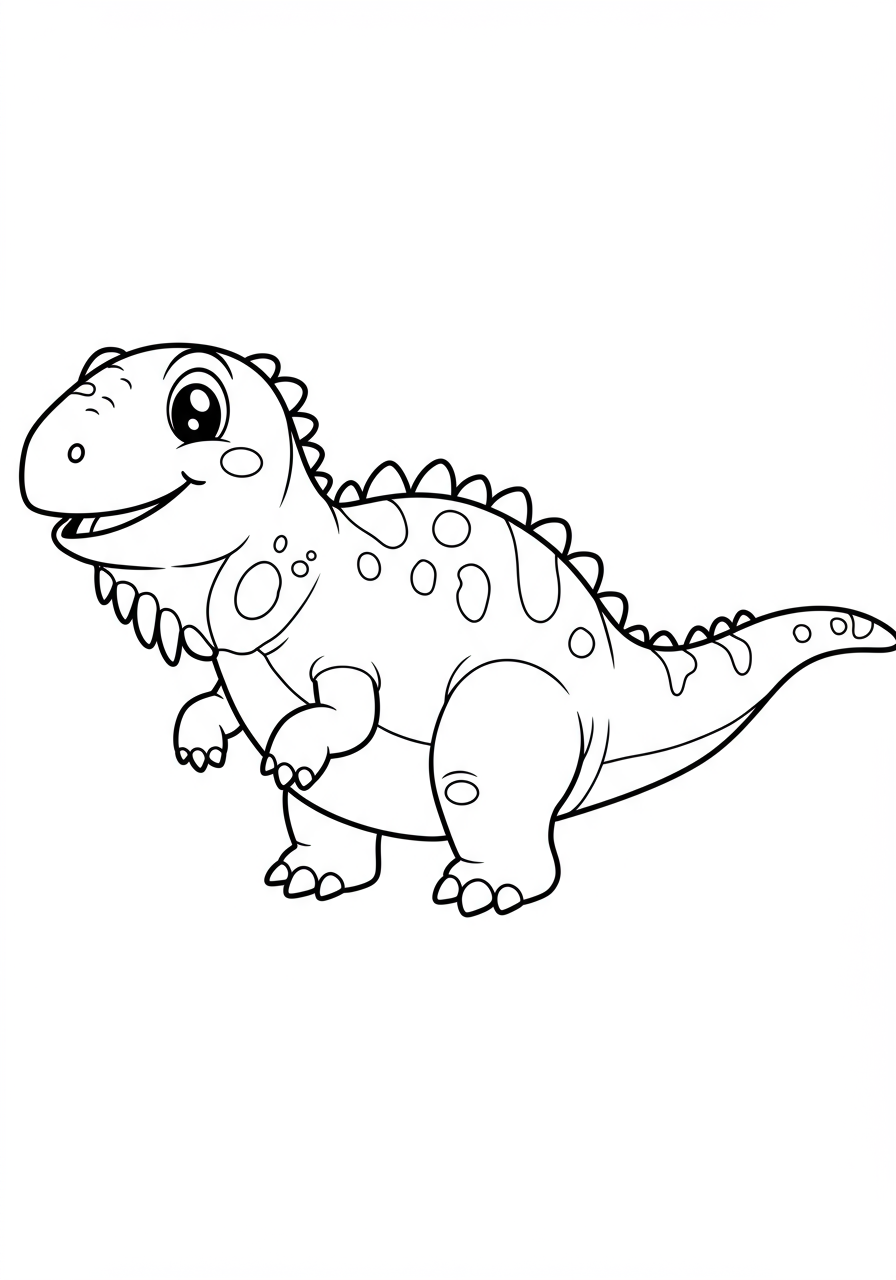 An Iguanodon standing upright showing its distinctive thumb spike
